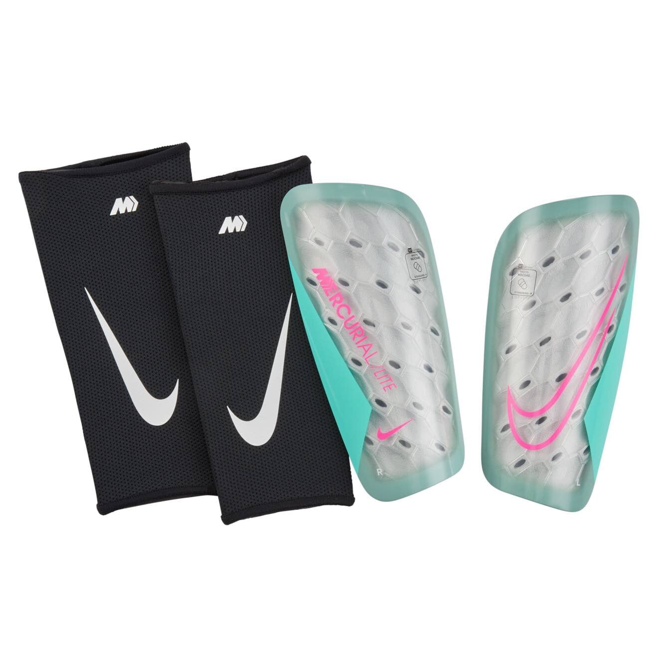 Nike Mercurial Lite Shin Guards Nike Green / Pink XS