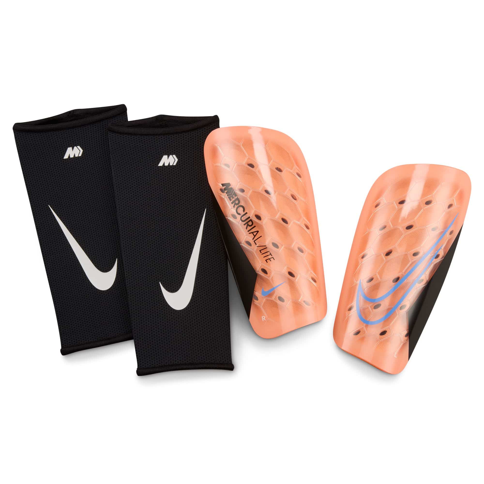 Nike Mercurial Lite Soccer Shin Guards Shin Guards Nike Orange / Black XS