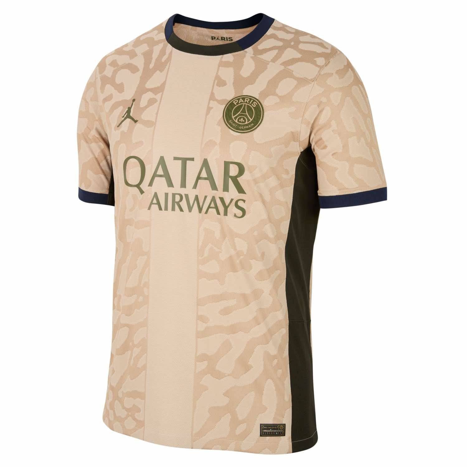 Paris Saint-Germain 2023/24 Stadium Fourth Licensed Jerseys Nike Beige S