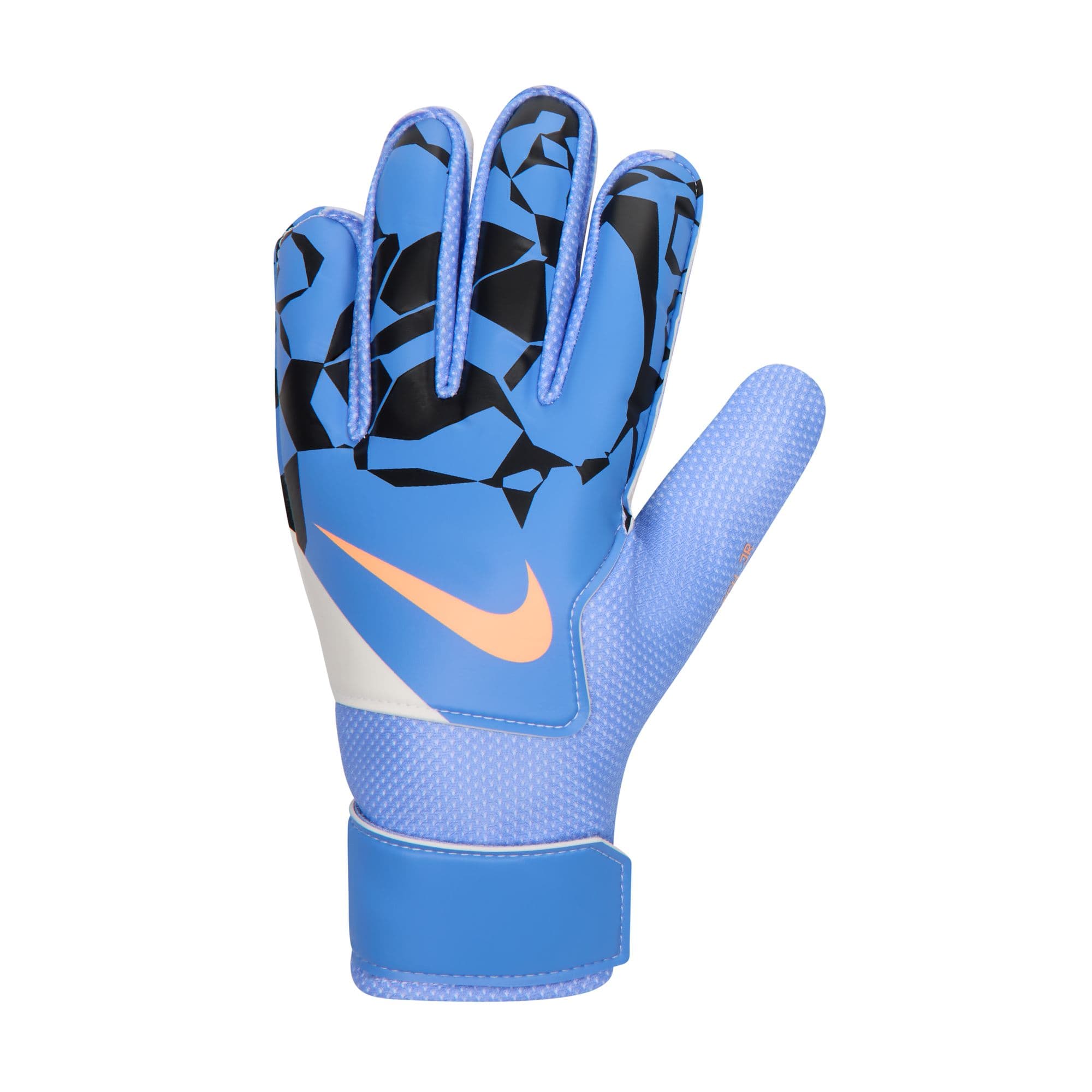Nike Match Goalkeeper Gloves Youth blue colorway front view