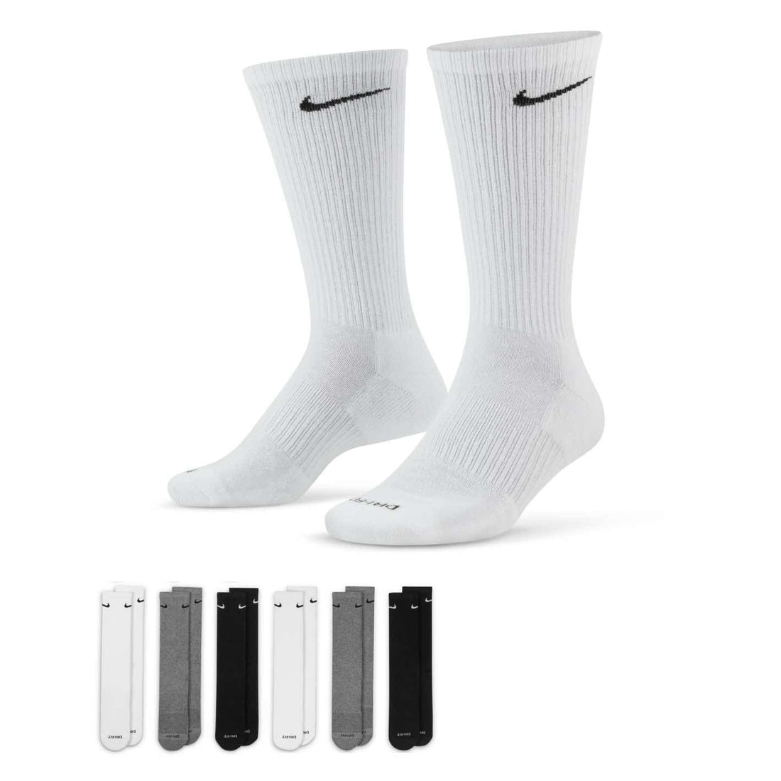 Nike Everyday Plus Cushioned Training Socks Nike Grey S