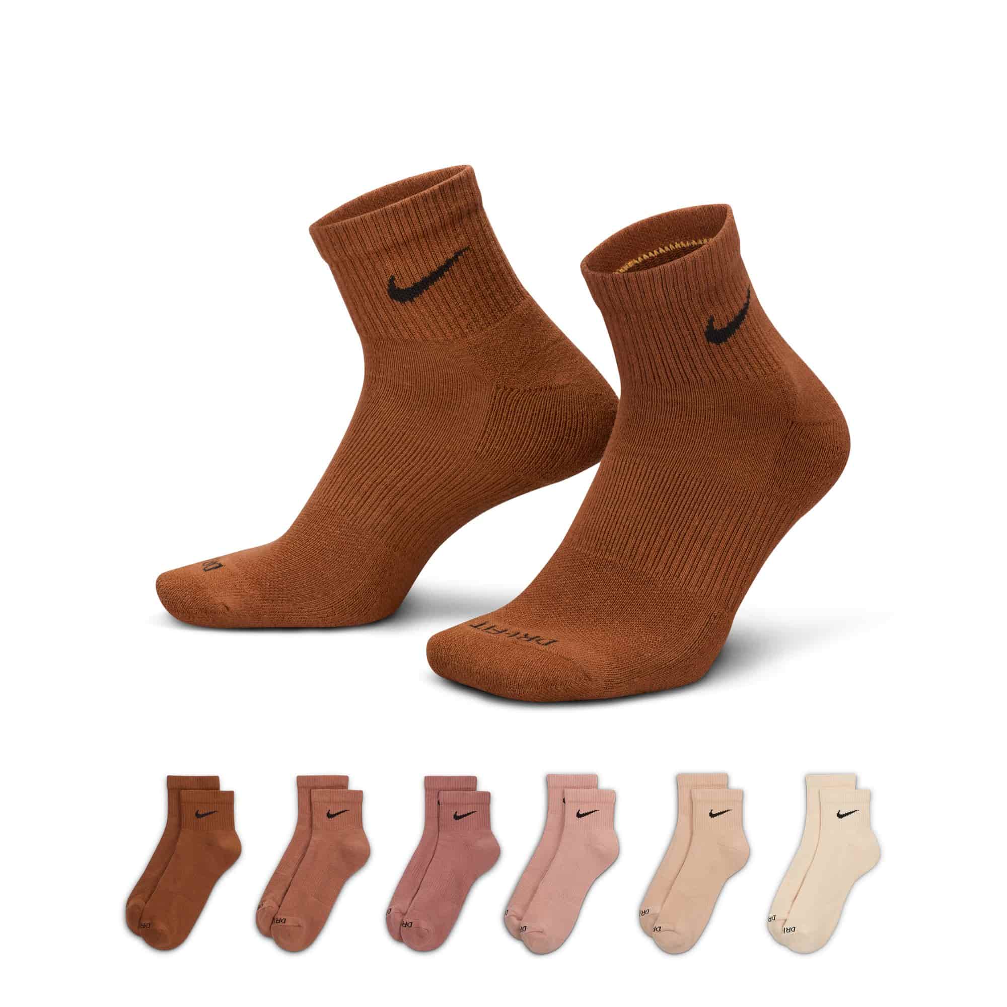 Nike Everyday Plus Cushioned Training Socks Nike Brown S