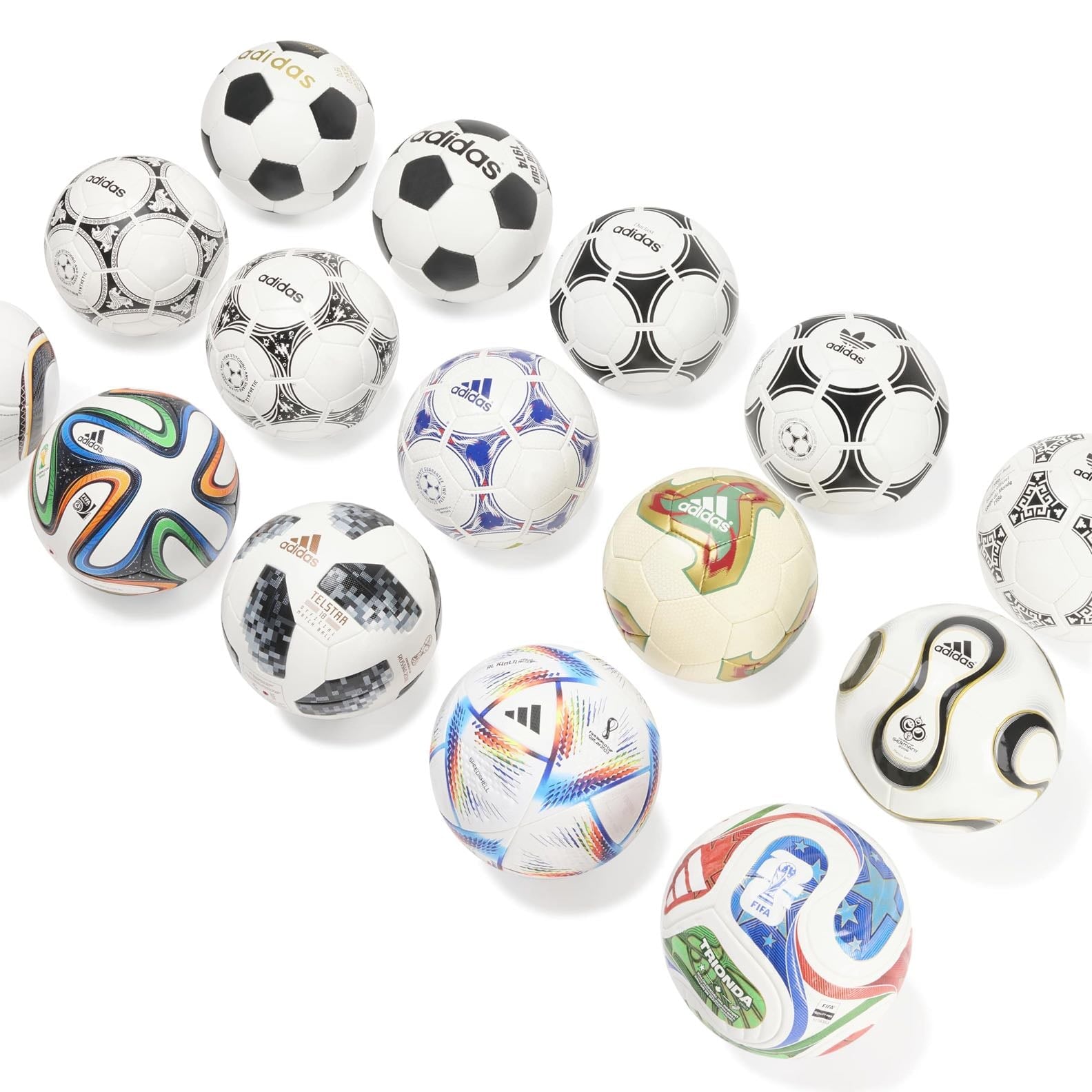 FIFA World Cup Historical Pro Ball Set Official Balls adidas