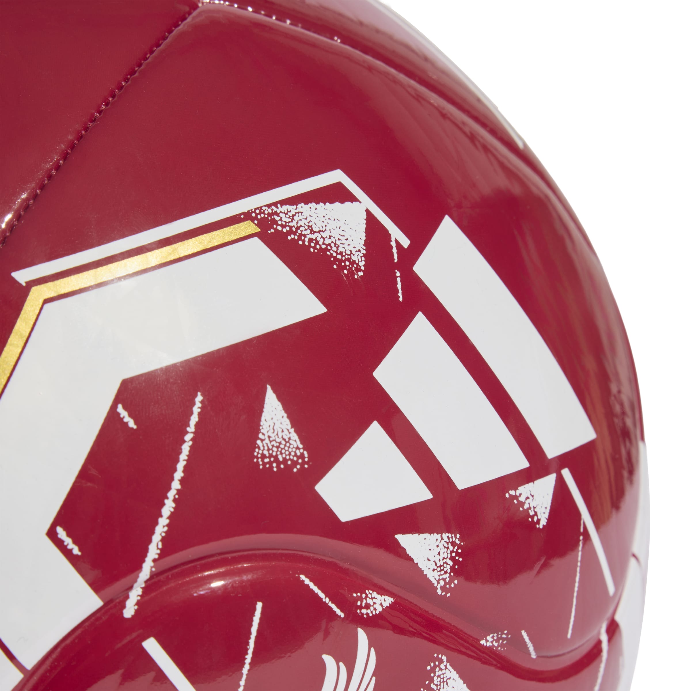 Liverpool FC Club Home Soccer Ball front view with white adidas logo