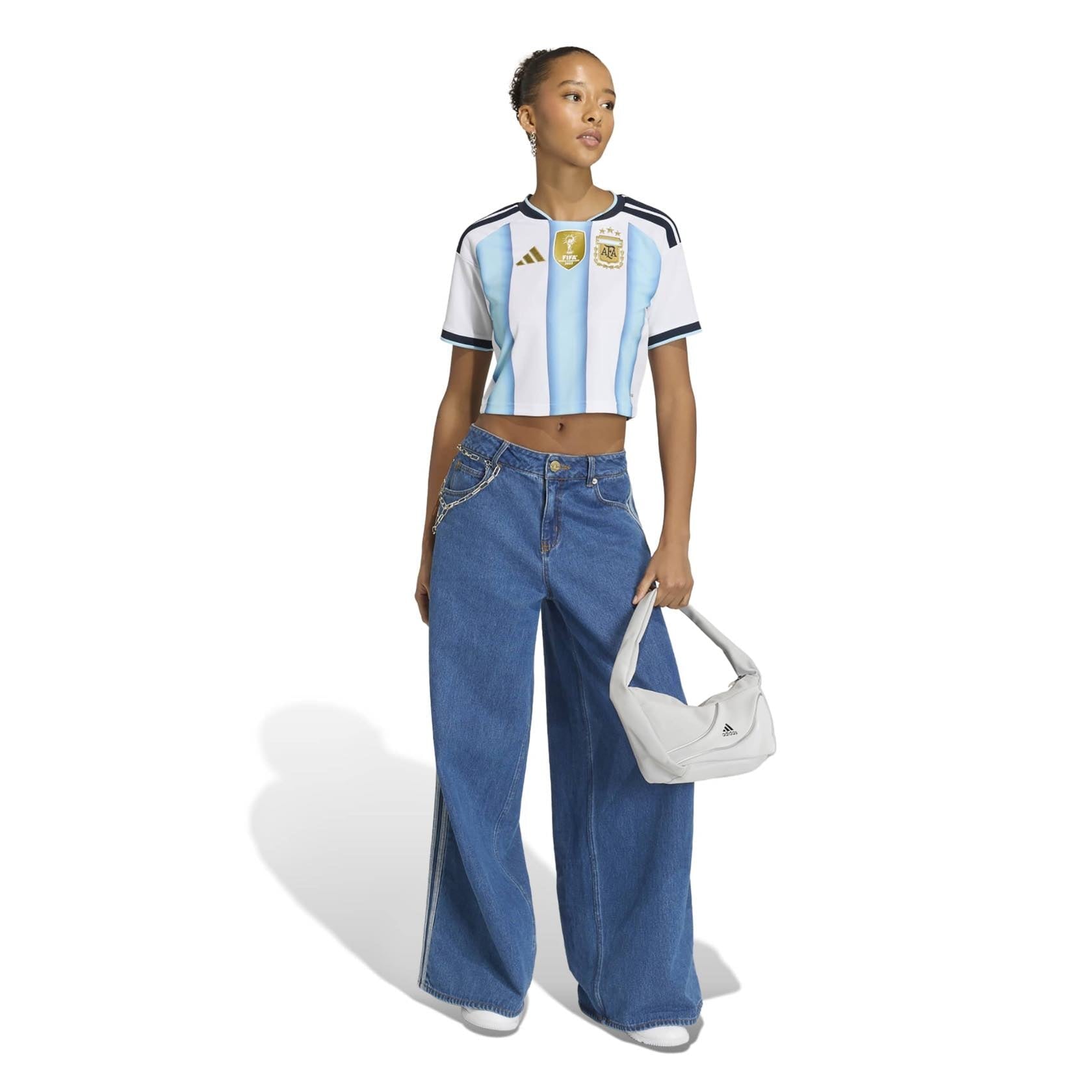 Argentina 2026 Home Cropped Jersey Women Official Jerseys adidas