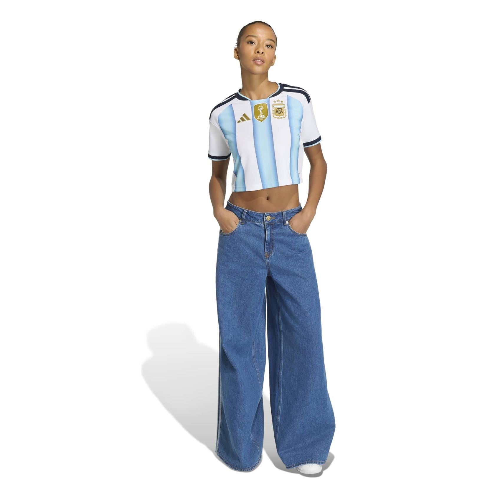Argentina 2026 Home Cropped Jersey Women Official Jerseys adidas