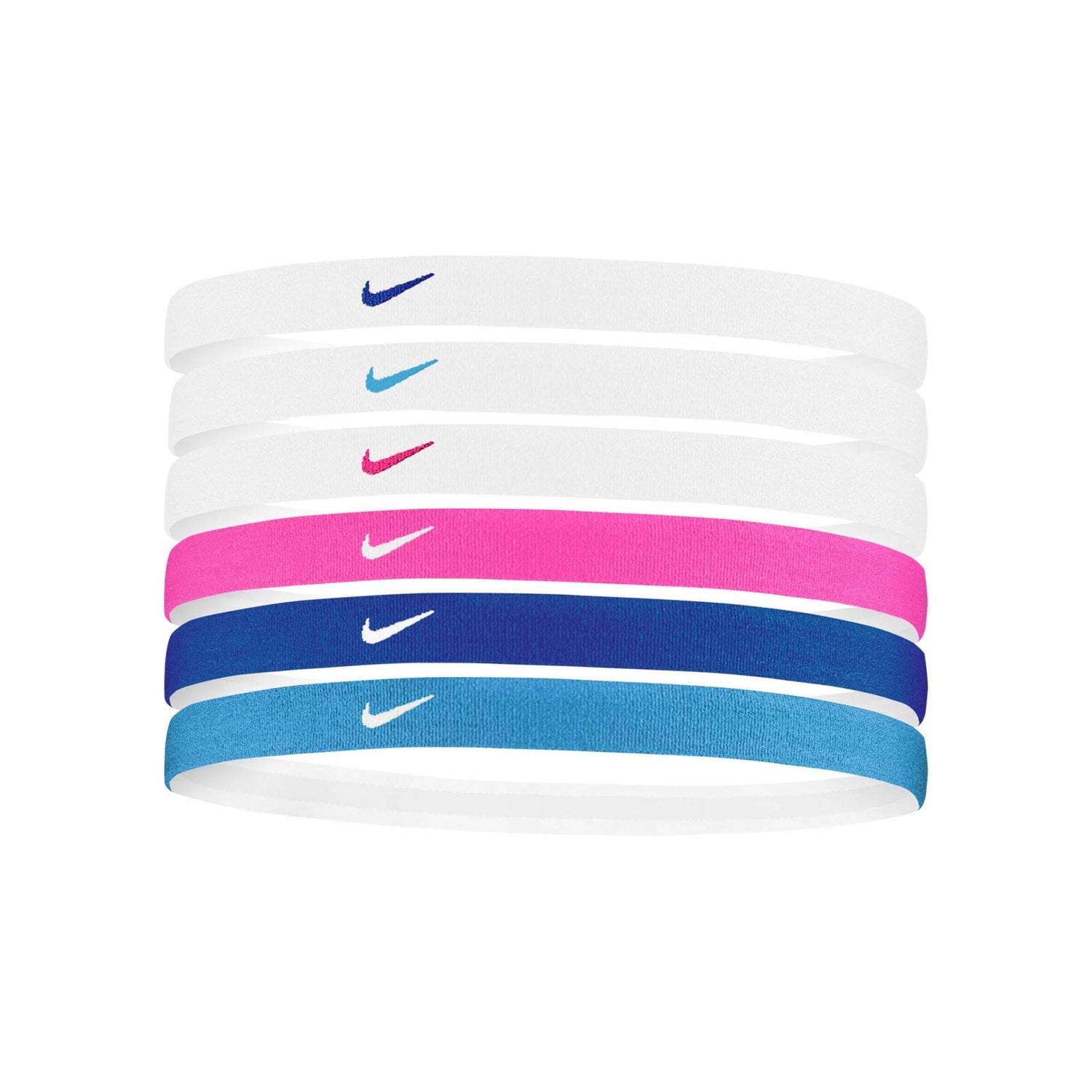 Nike Printed Headbands 6PK Headbands Nike White / Pink ONE SIZE