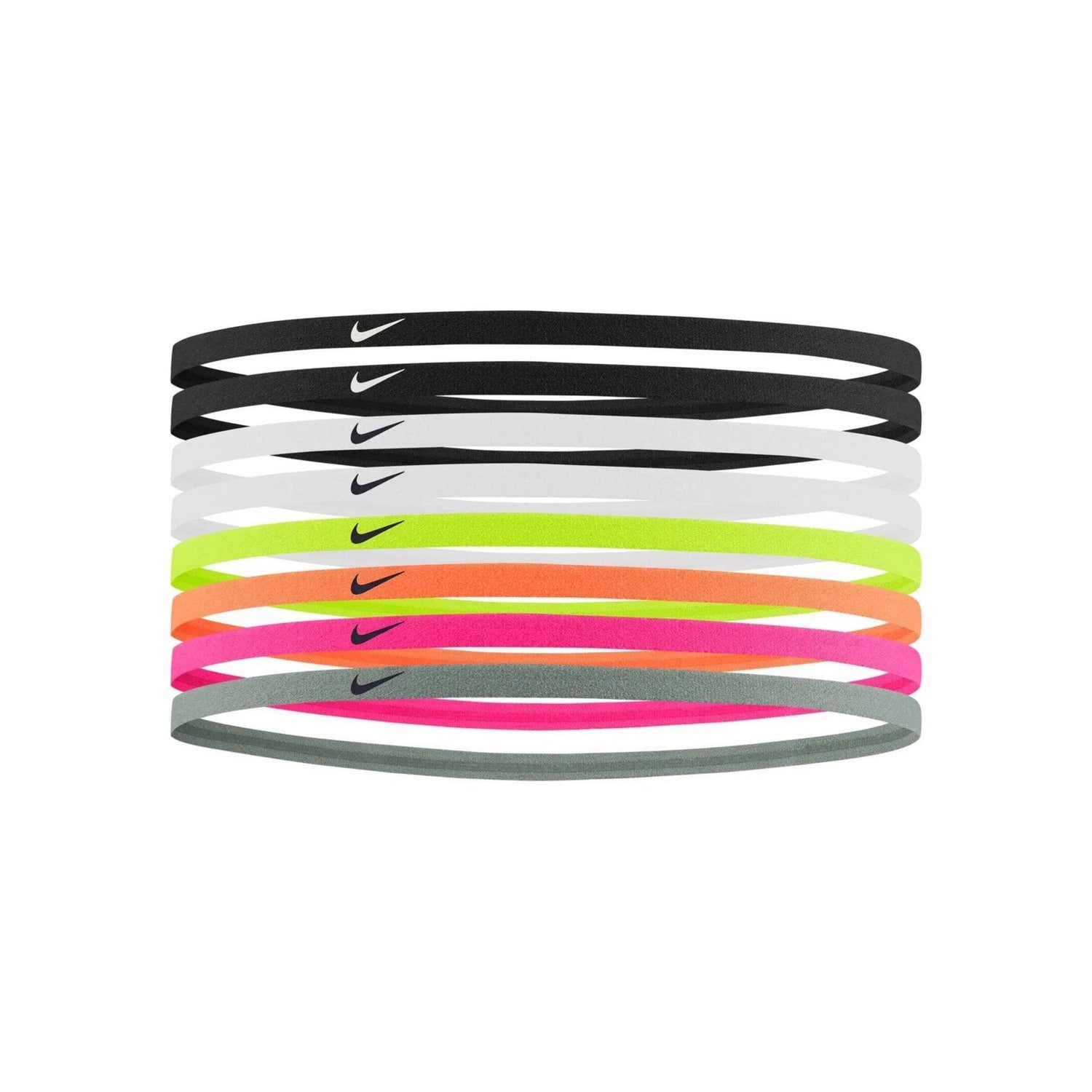 Nike Skinny Hairbands 8 Pk Headbands Nike Black / White ONE SIZE