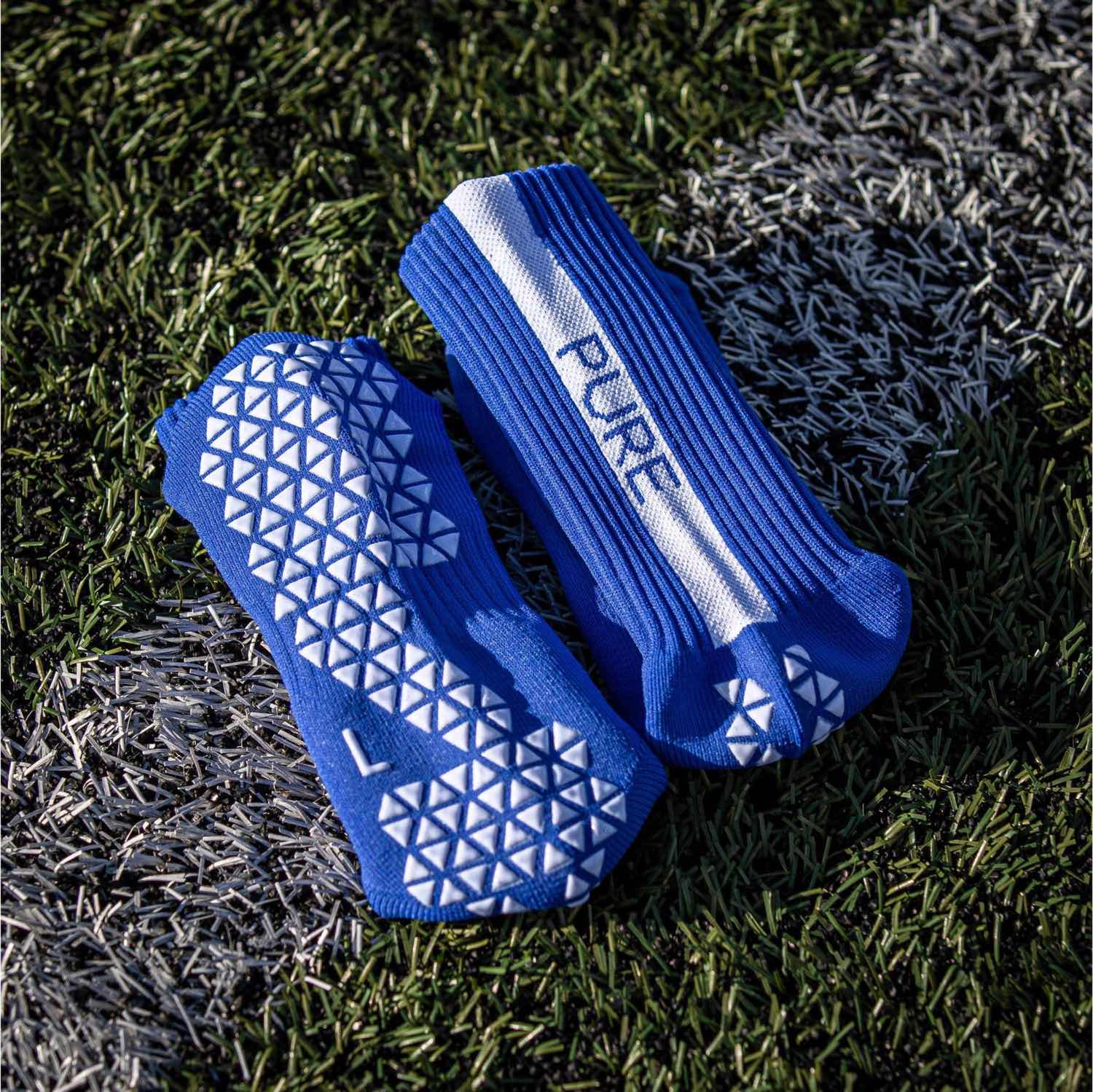 Pure Grip Socks Blue Grip Socks Pure