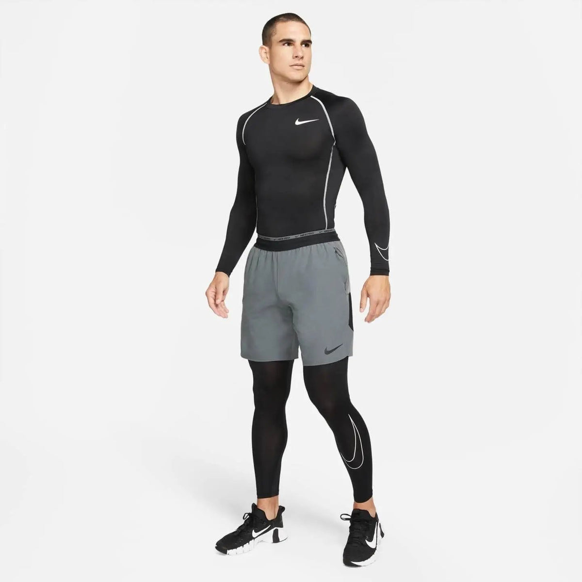 Nike Pro Men's Dri-FIT Black/White Training Tights Pants Size Small (DD1913- 010)