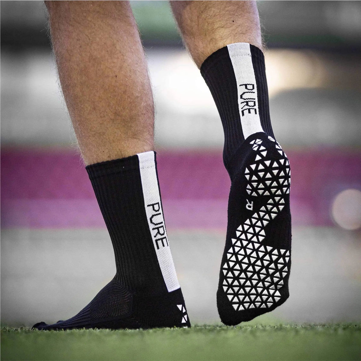 Pure Grip Socks Black Soccer Socks- Premium Soccer