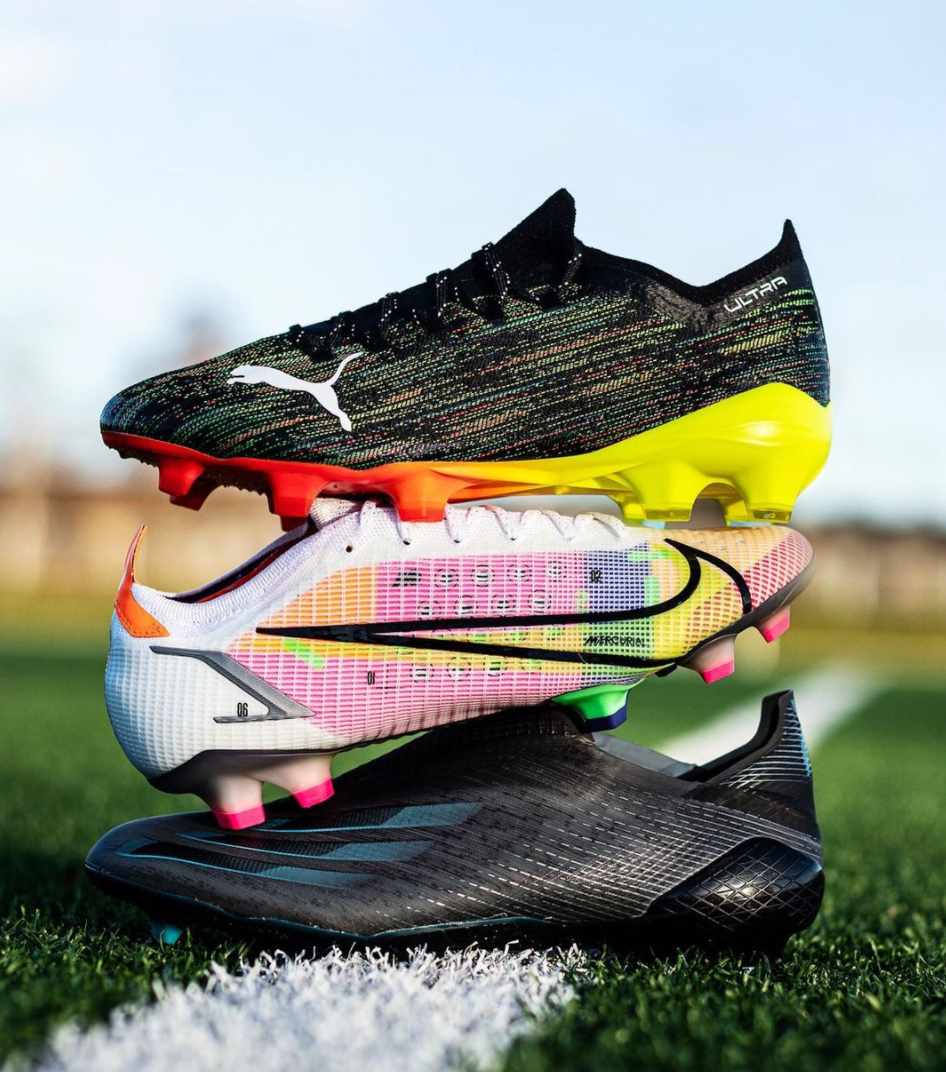 The different Soccer brand's footwear lineups