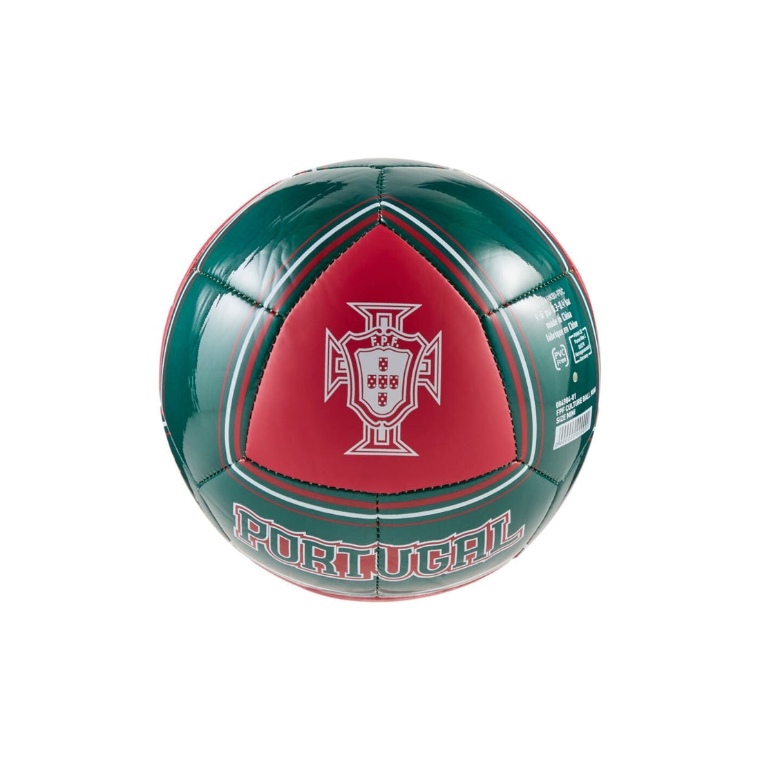 Portugal Culture Mini Soccer Ball front view with Portugal crest