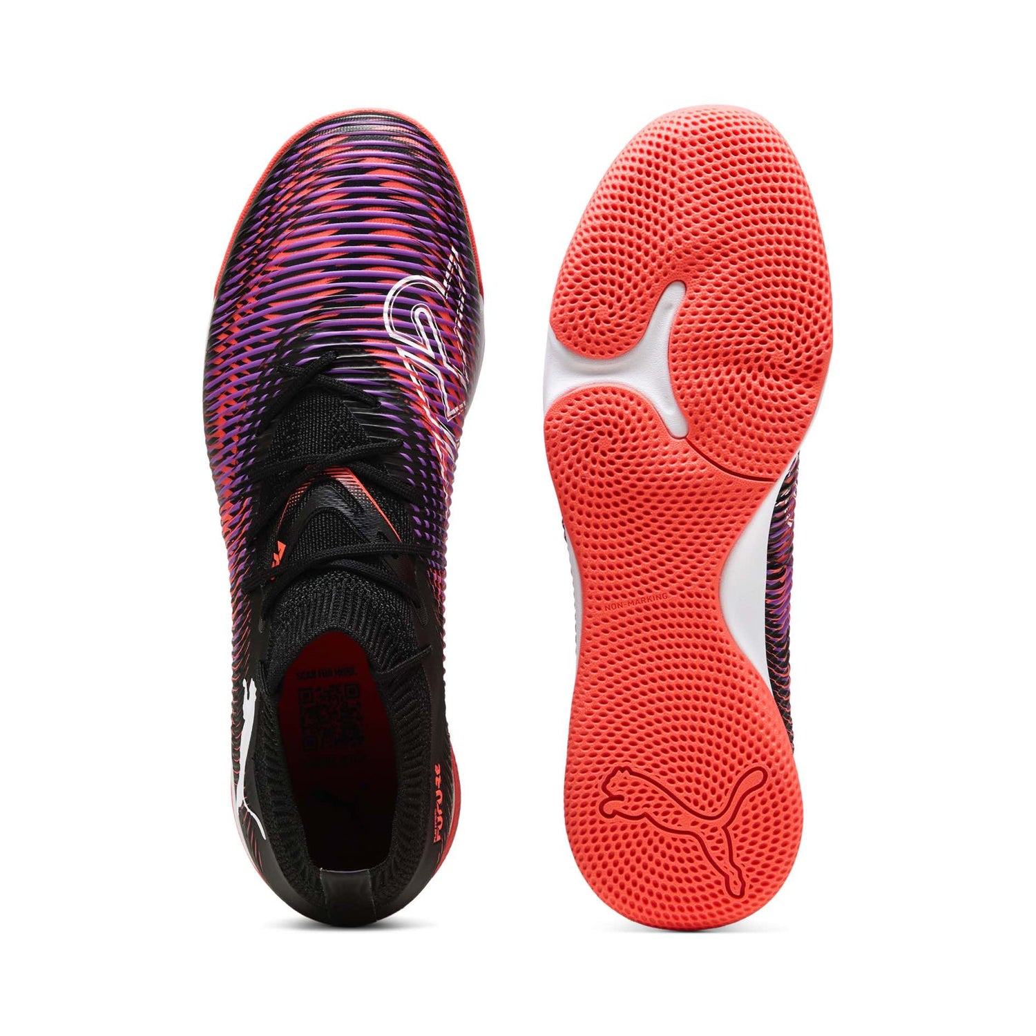 PUMA FUTURE 8 Match IT Indoor Soccer Shoes with GripControl technology and non-marking outsole for futsal performance