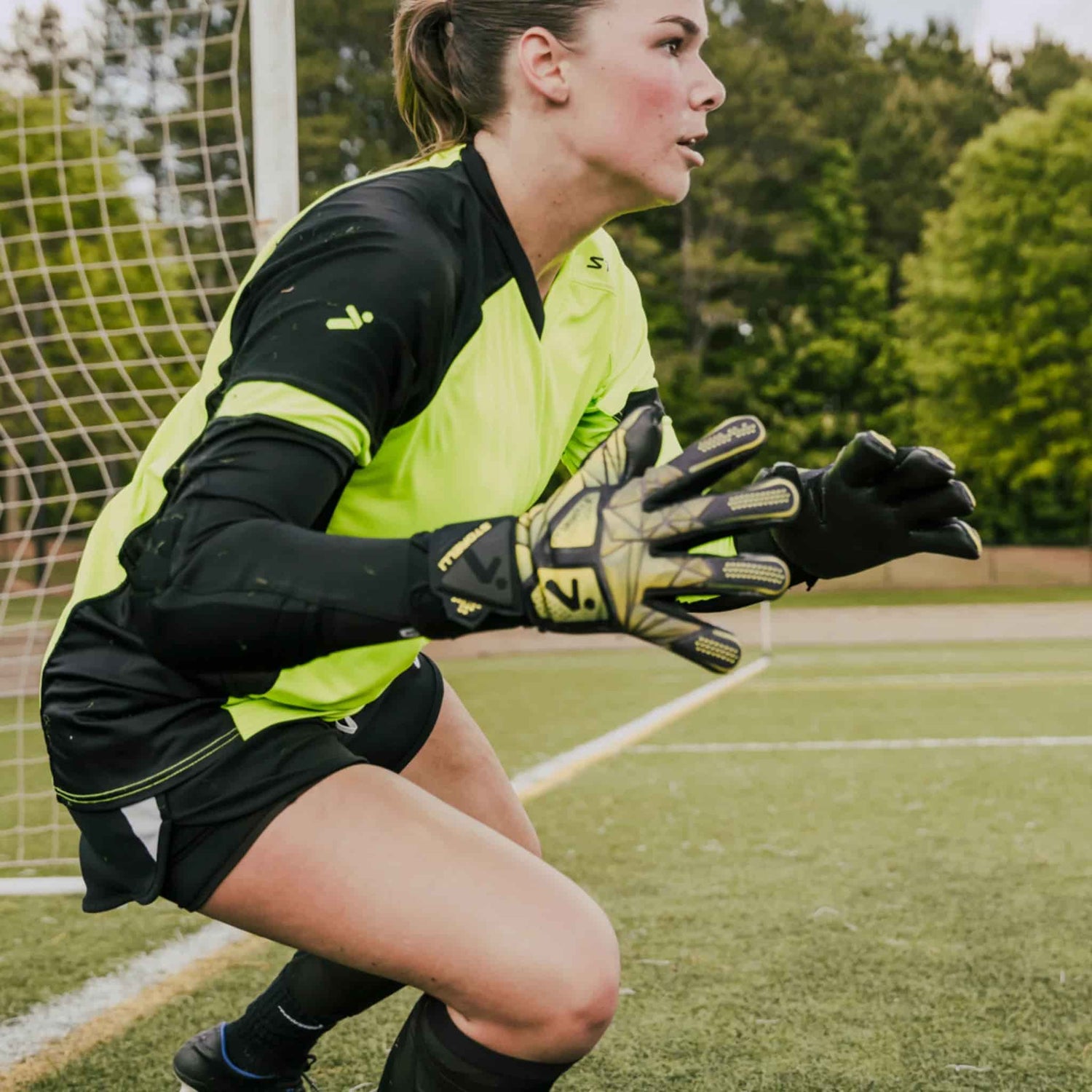 Storelli women sliders worn during soccer training