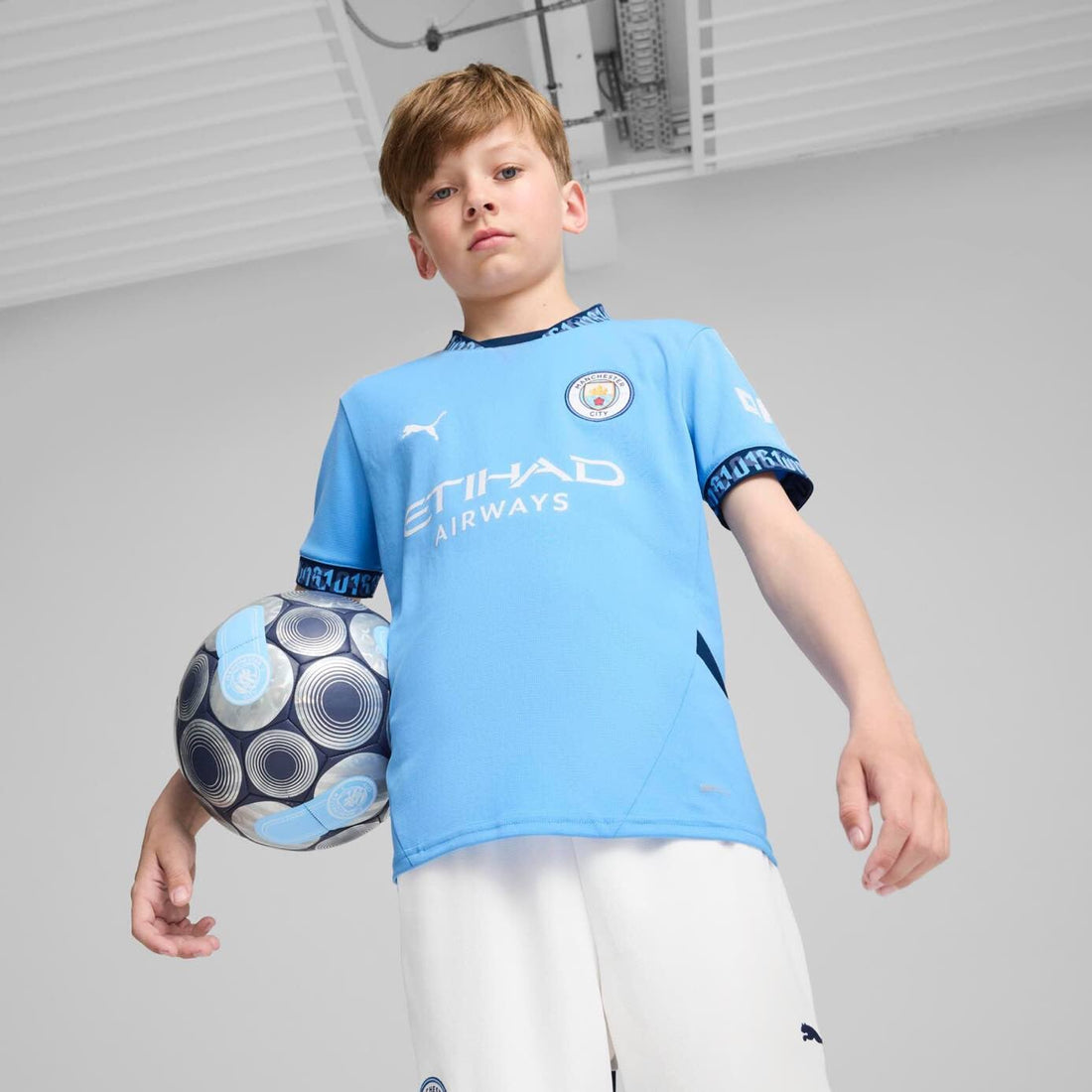 Manchester City 24/25 Home Jersey Jr. Licensed Jerseys Puma 