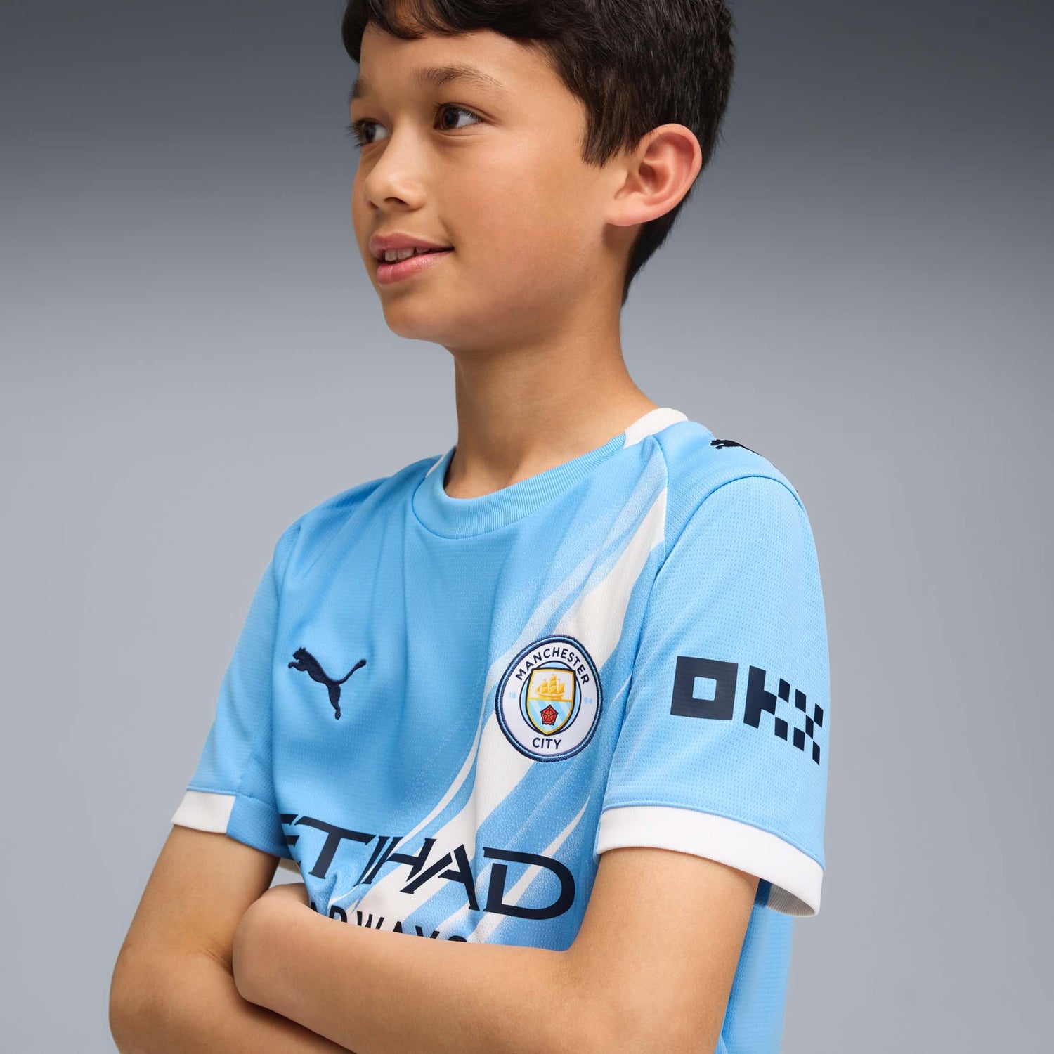 Manchester City 25/26 Home Jersey Jr. Licensed Jerseys Puma 