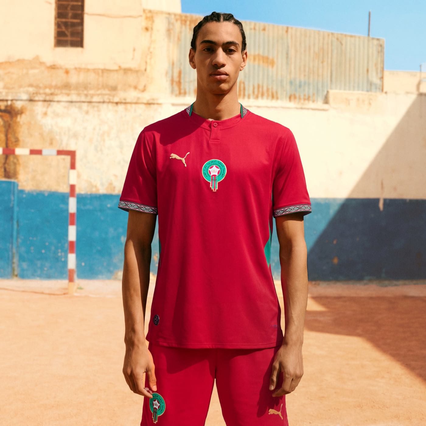 Morocco 2026 Authentic Home Jersey Official Jerseys PUMA Red S 