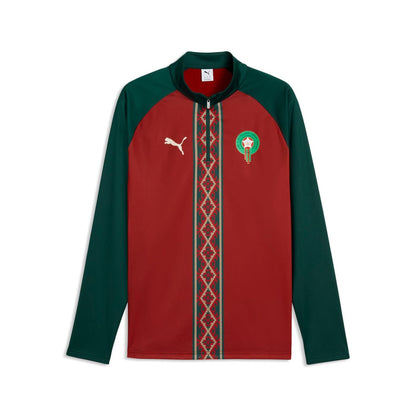 Morocco Warm Up 1/4 Zip Training Top full front laid flat