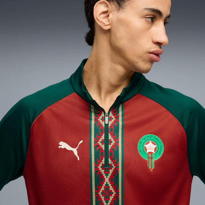 Morocco Warm Up 1/4 Zip Training Top chest detail