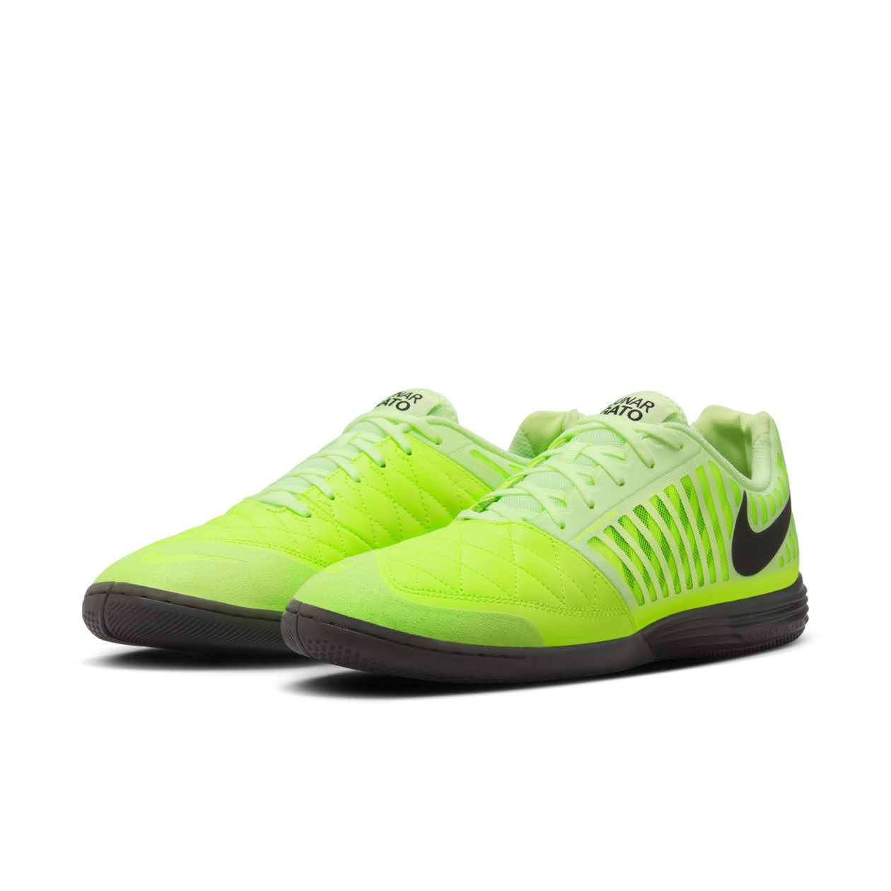 Nike Lunargato II indoor court soccer shoes showcasing their sleek design and performance features.