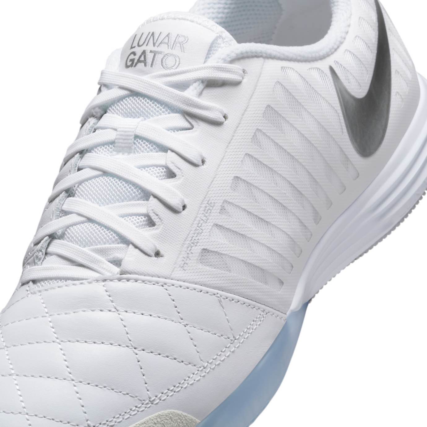 Nike Lunargato II indoor court soccer shoes showcasing their sleek design and performance features.