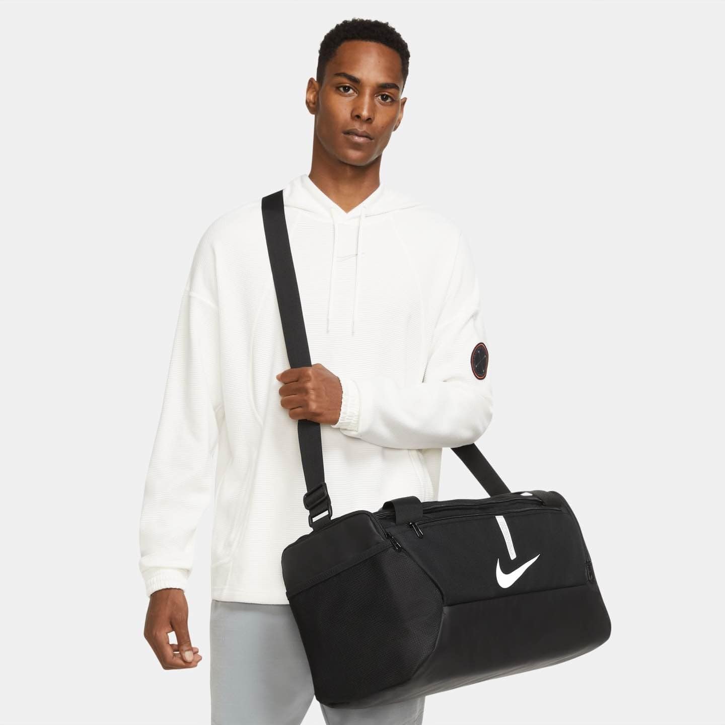 Nike Academy Team Small Duffel Bag Black White