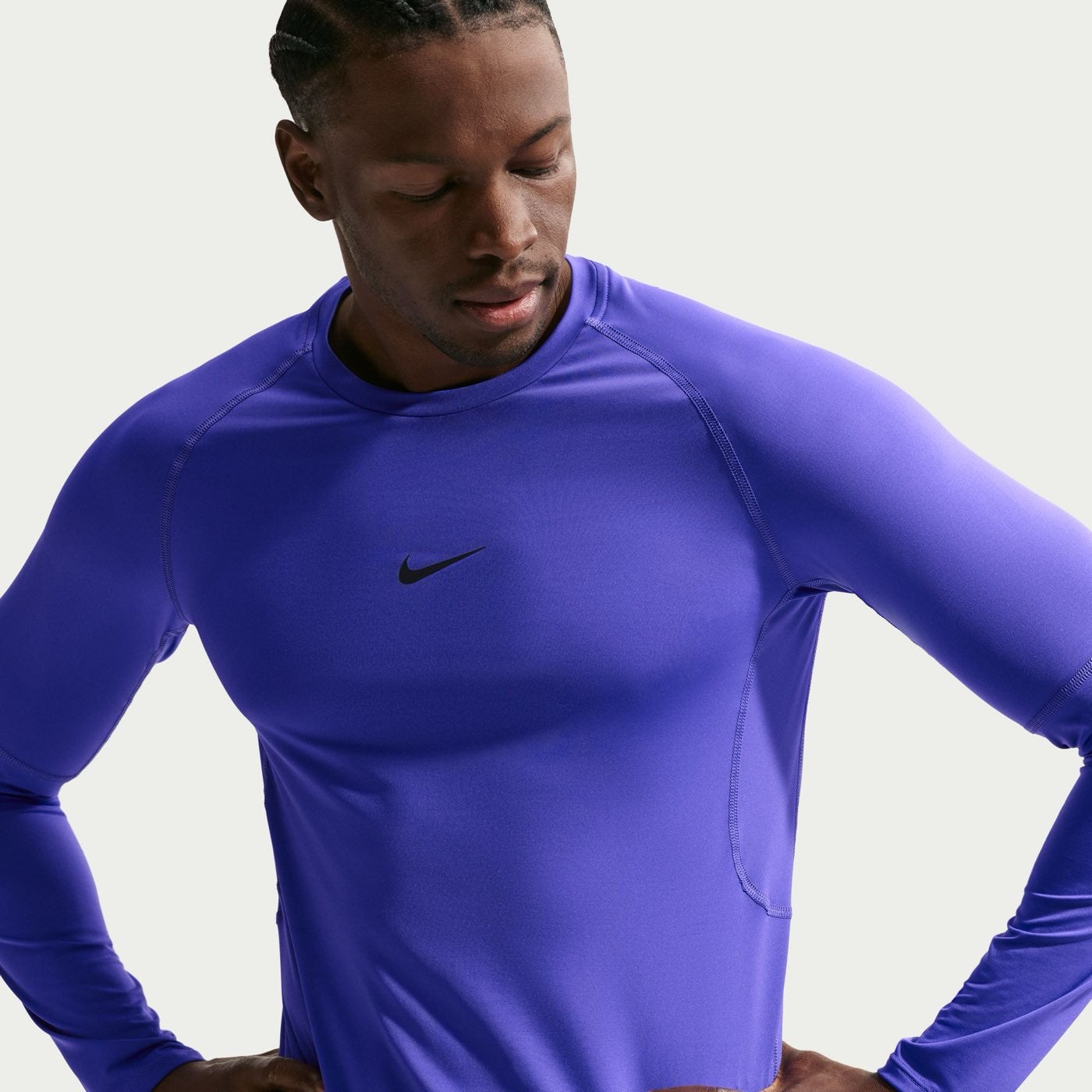 Nike Pro Long Sleeve Training Top Training Tops Nike Purple 2XS 