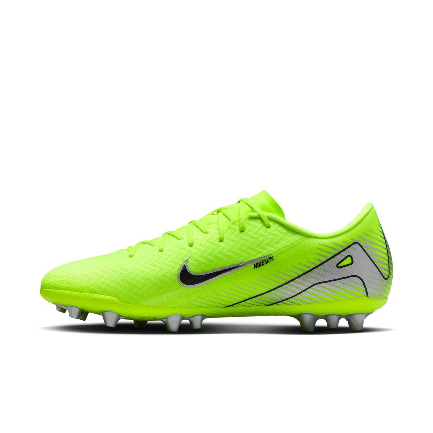 Nike Mercurial Vapor 16 Academy AG - Artificial grass cleats with Air Zoom cushioning, NikeSkin upper for control, and wave-like traction for agility.