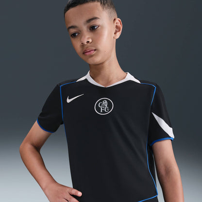 Chelsea FC 2025/26 Stadium Third Jr. Official Jerseys Nike Black YS 