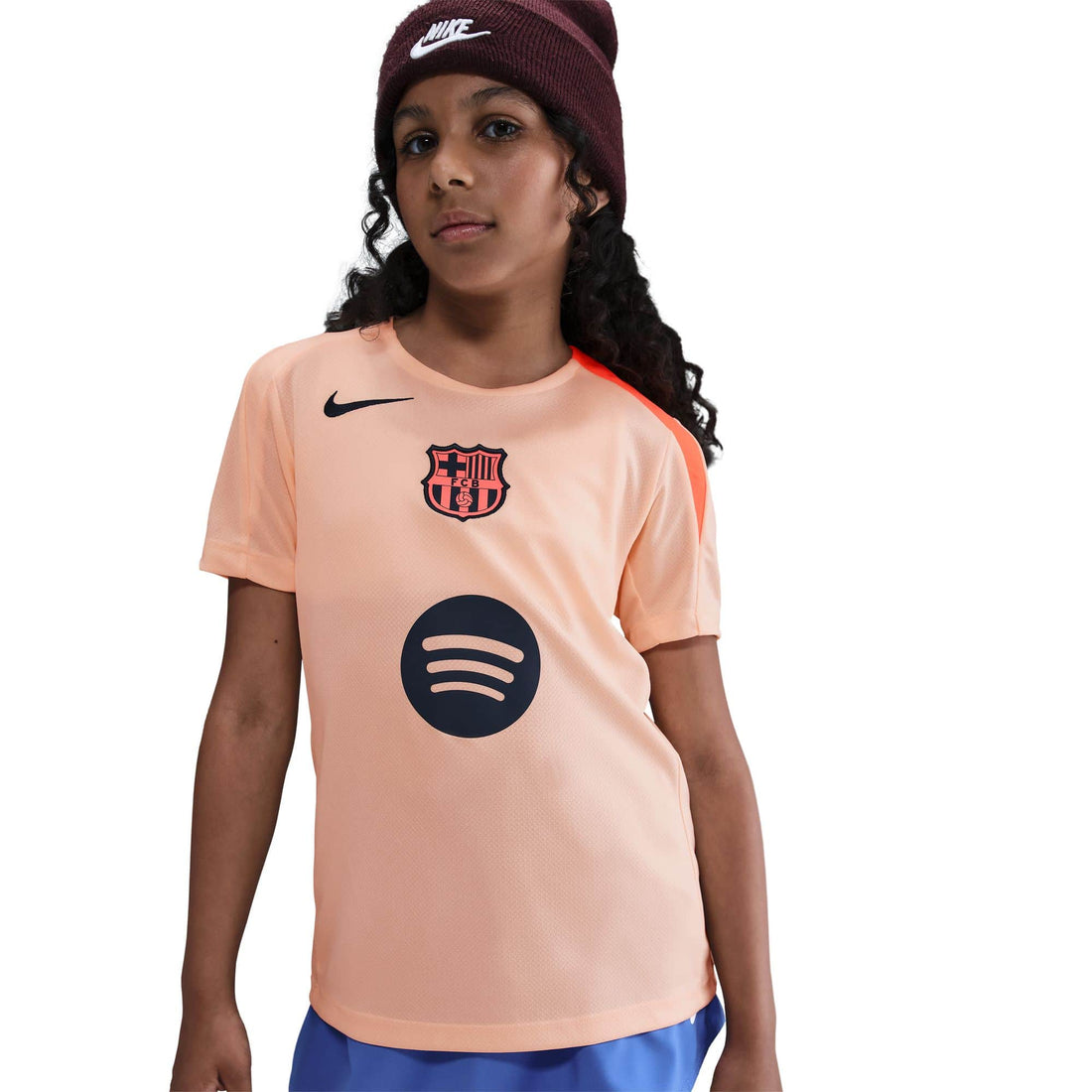 FC Barcelona Strike Third Jr. Training Tops Nike Orange YXS 