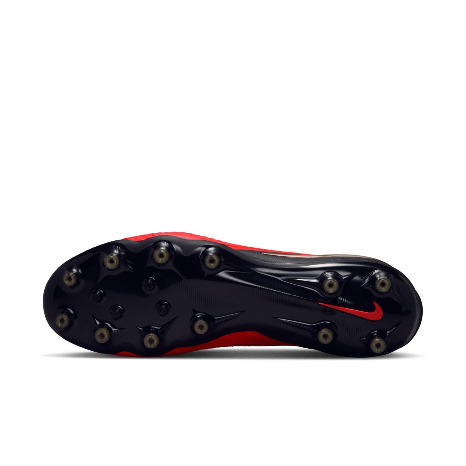 Nike Phantom 6 Low Elite AG red and black artificial-grass soccer cleats with Gripknit upper.