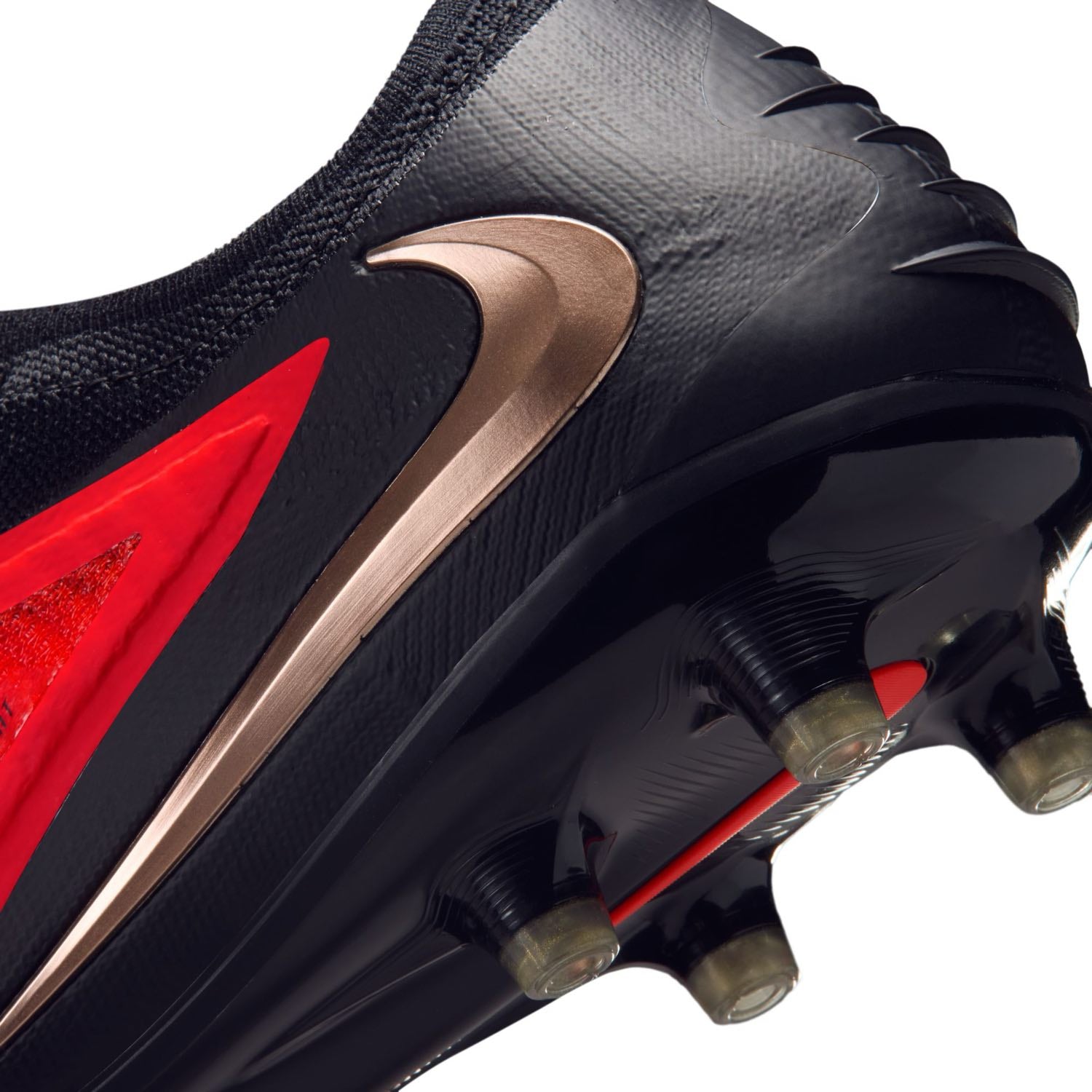 Nike Phantom 6 Low Elite AG red and black artificial-grass soccer cleats with Gripknit upper.