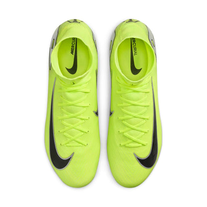 Nike Mercurial Superfly 10 Pro AG-Pro high-top soccer cleats for artificial grass surfaces, featuring Air Zoom and Flyknit technology.