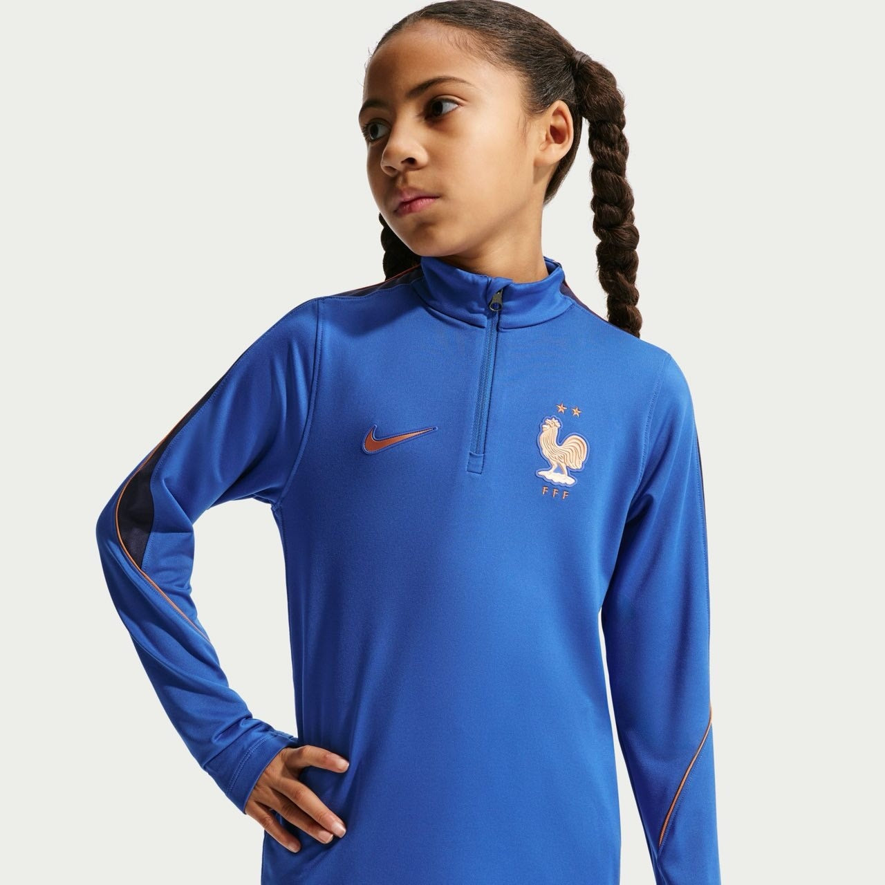 France Strike Drill Training Top Youth Training Tops Nike Blue YS 