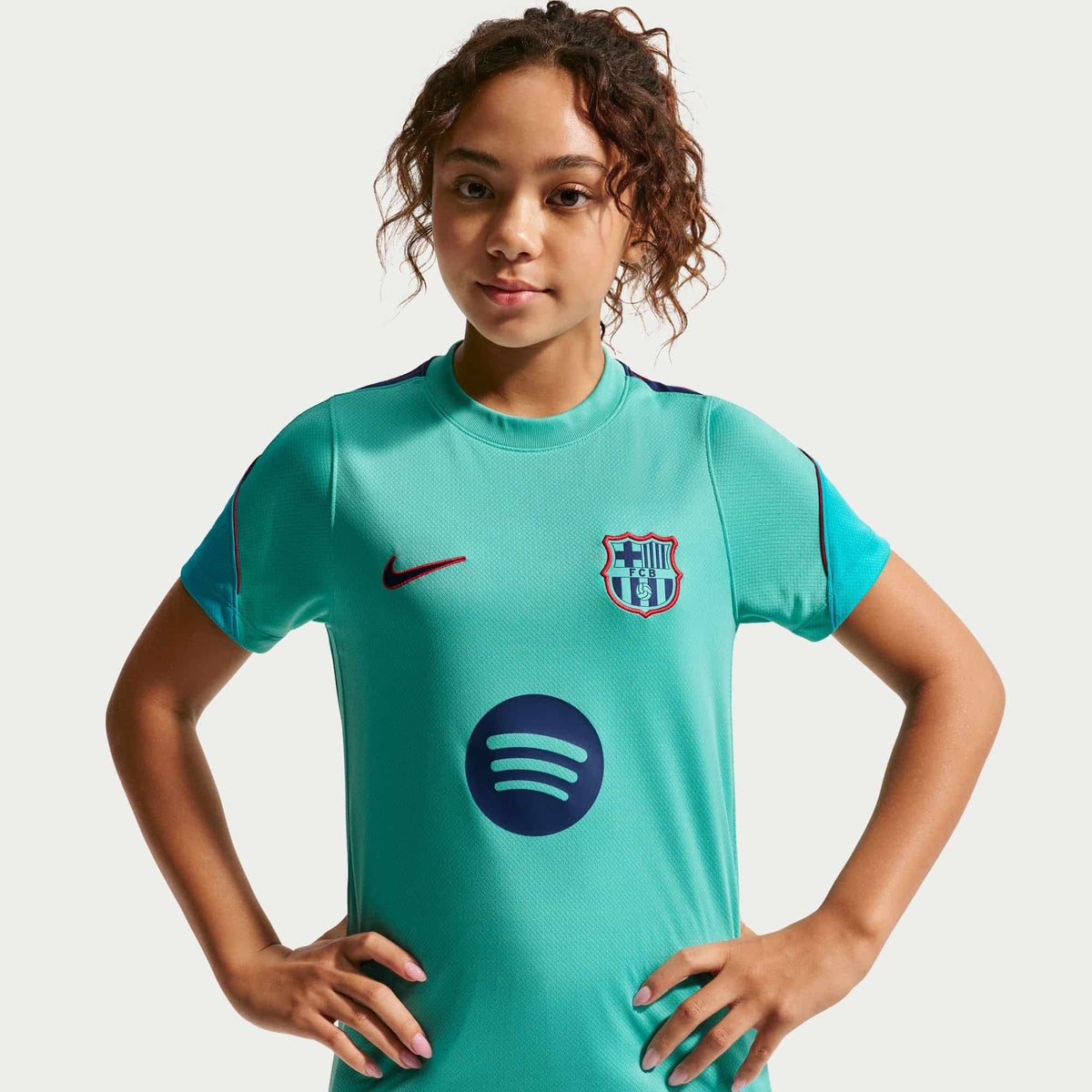 FC Barcelona Strike Third Youth Training Tops Nike Green YXS 