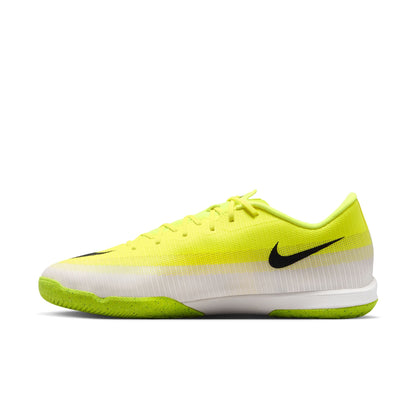 Nike Mercurial Vapor 17 Academy IC indoor court soccer shoes in volt yellow and black.