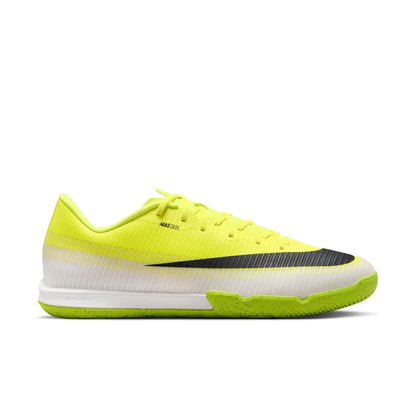 Nike Mercurial Vapor 17 Academy IC indoor court soccer shoes in volt yellow and black.
