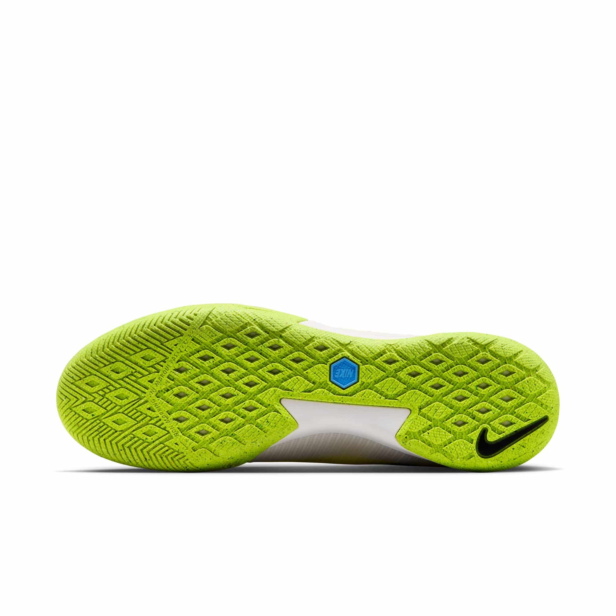 Nike Mercurial Vapor 17 Academy IC indoor court soccer shoes in volt yellow and black.