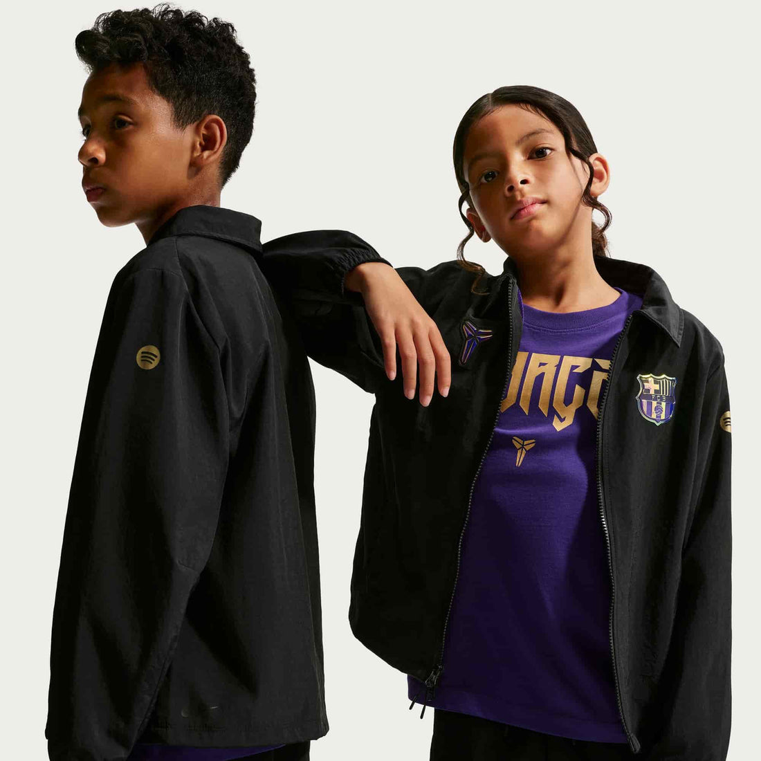 FC Barcelona Away Soccer Jacket Youth Jackets Nike Black YXS