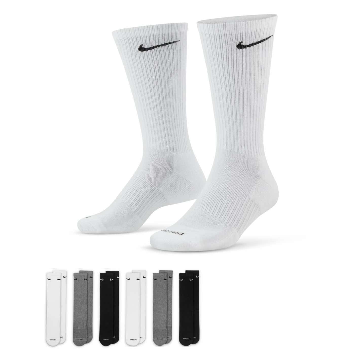 Nike crew socks 6 pack best sale