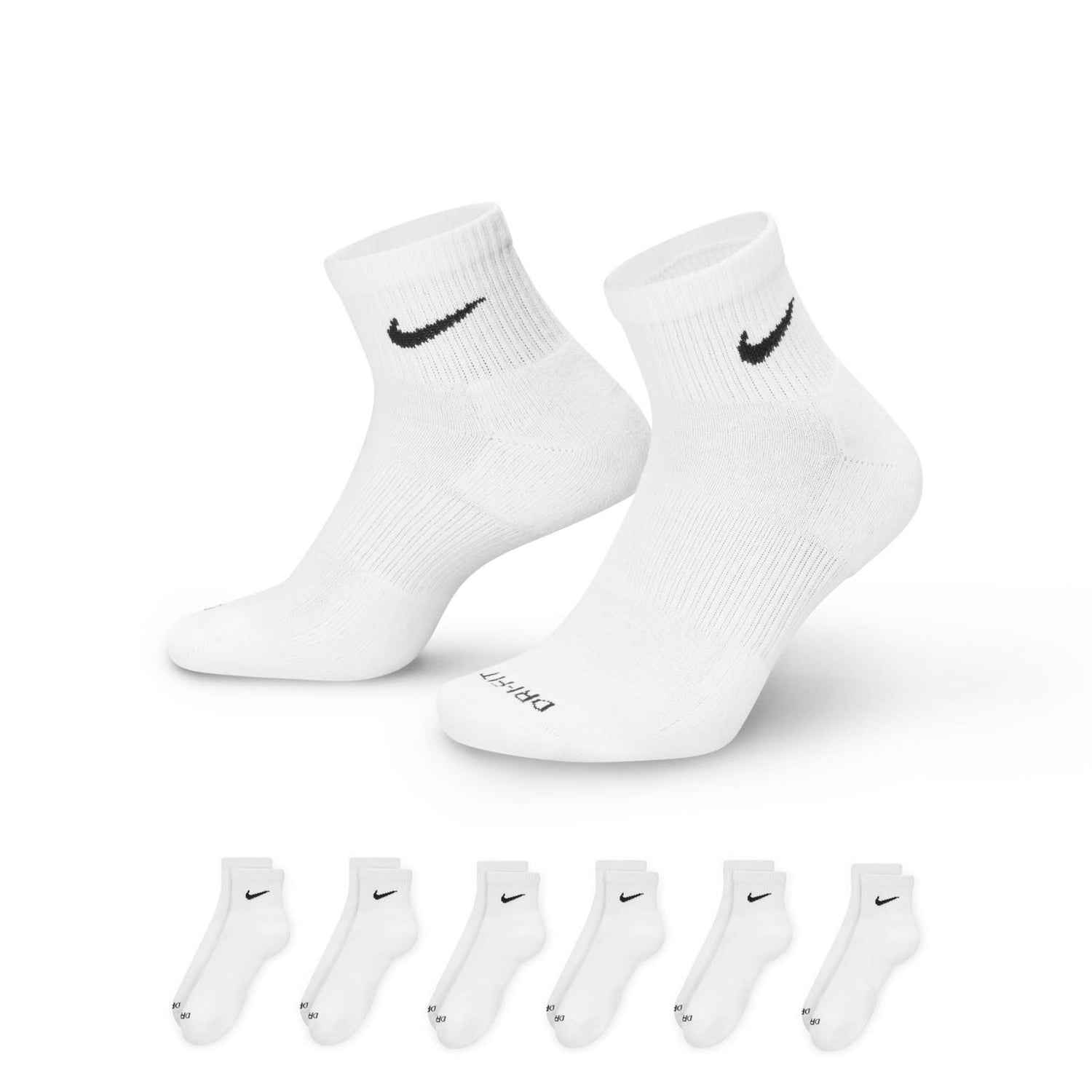 Nike Everyday Plus Cushioned Training Ankle Socks showing advanced cushioning and breathable design.