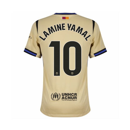 FC Barcelona 2025/26 Stadium Away Lamine Yamal Official Jerseys Nike Gold S 