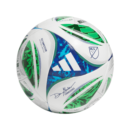 MLS 25 Competition NFHS Soccer Ball with FIFA Quality Pro certification, inspired by the 2025 MLS match ball.