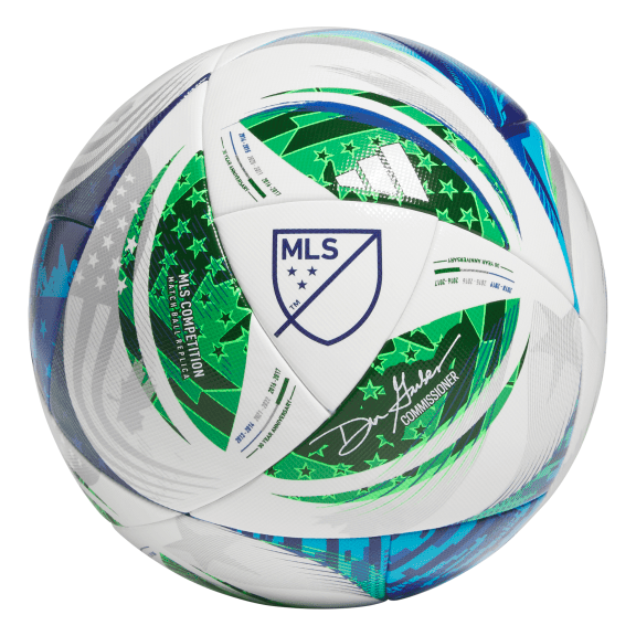 MLS 25 Competition NFHS Soccer Ball with FIFA Quality Pro certification, inspired by the 2025 MLS match ball.