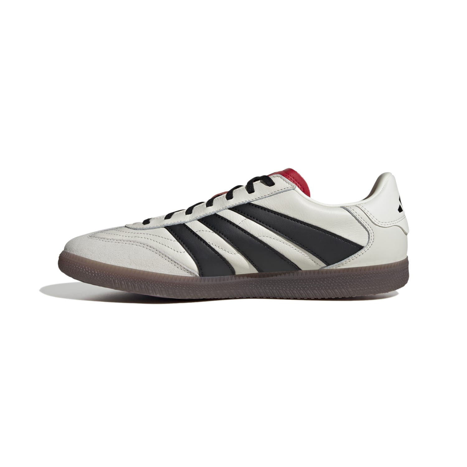 Adidas Predator Freestyle Indoor Soccer Shoes with suede and mesh upper, Lightstrike cushioning, and Samba outsole