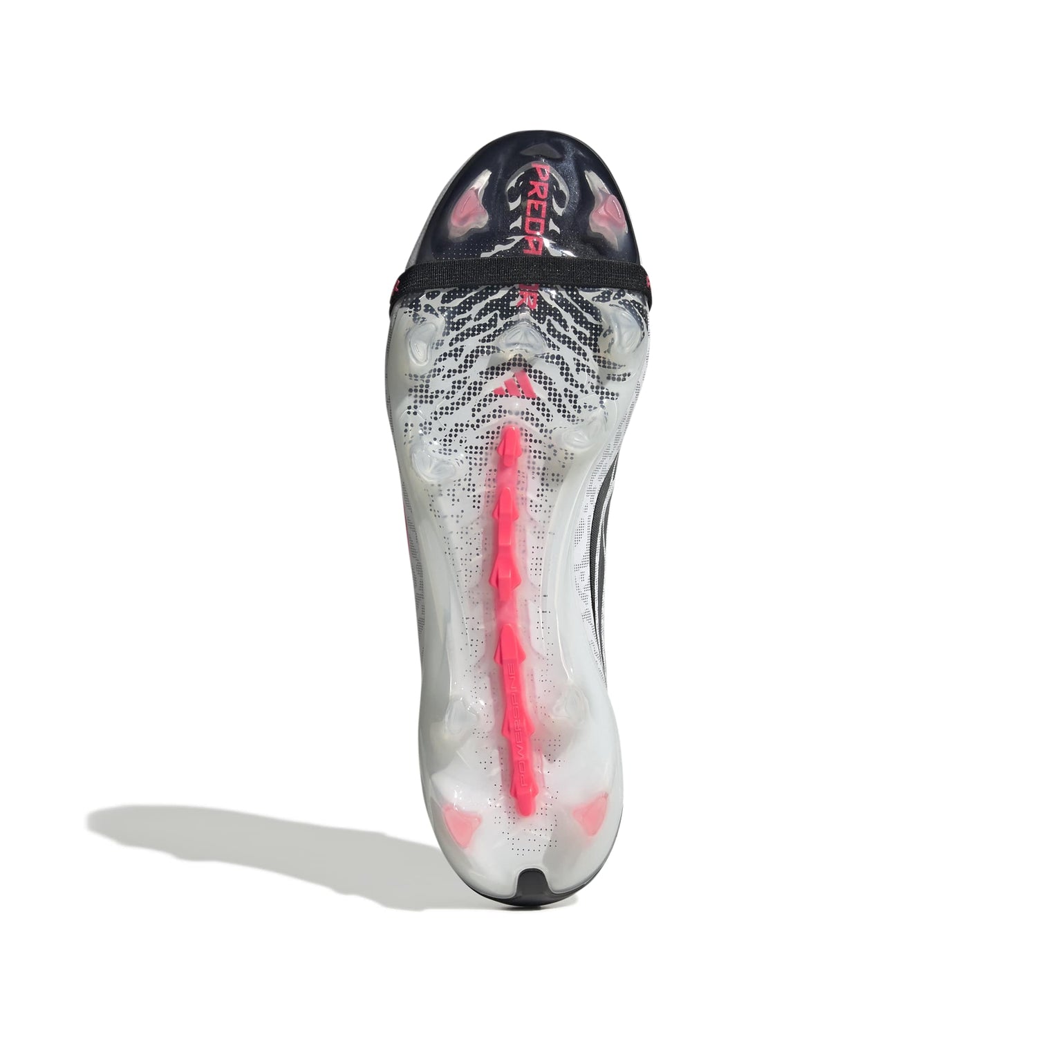 adidas Predator Elite Fold-Over Tongue FG soccer cleats in white, pink and black with firm-ground outsole