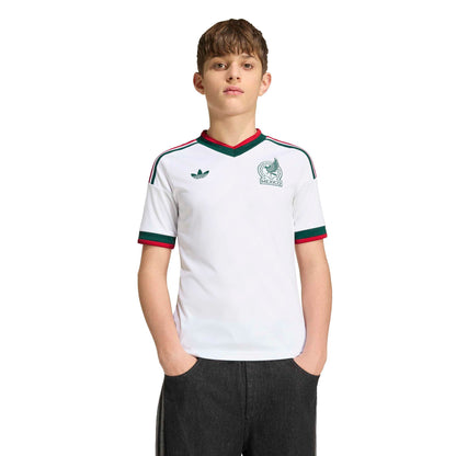 Mexico 2026 Away Jersey Youth Official Jerseys adidas White YXS 