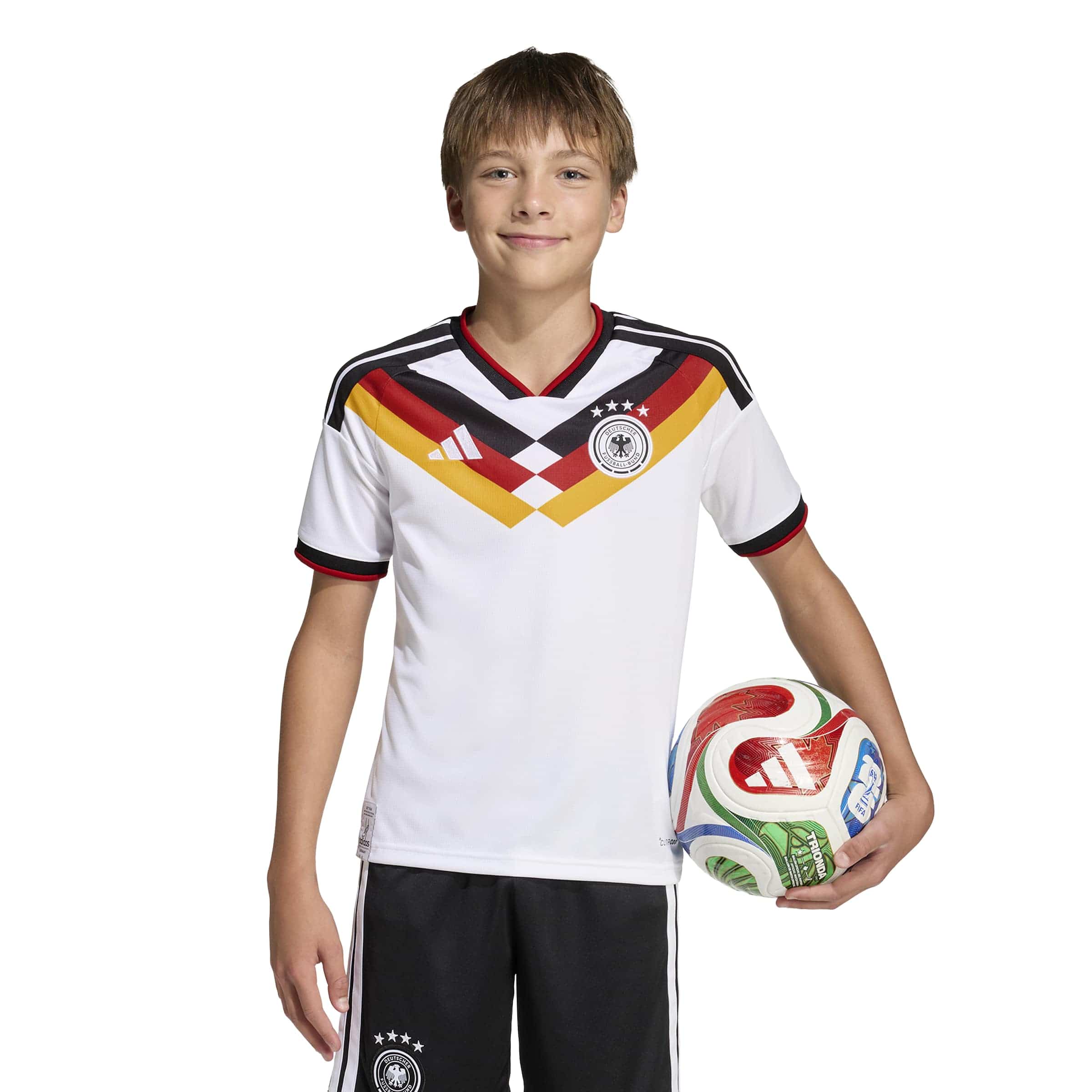 Germany 26 Home Jersey Jr. Official Jerseys adidas White YXS 