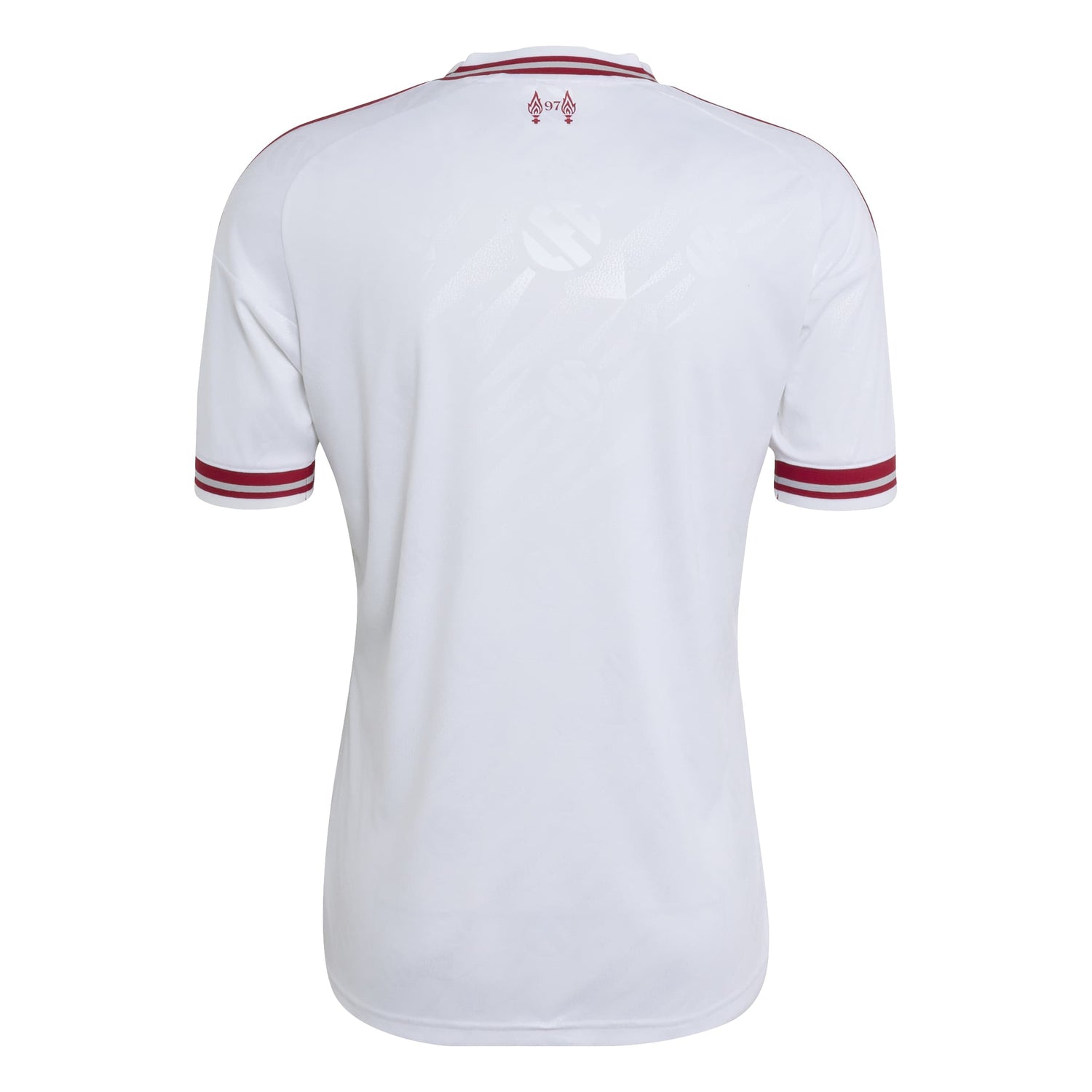 Liverpool FC 26/27 Away Jersey in white with red details, V-neck, club crest and adidas CLIMACOOL technology